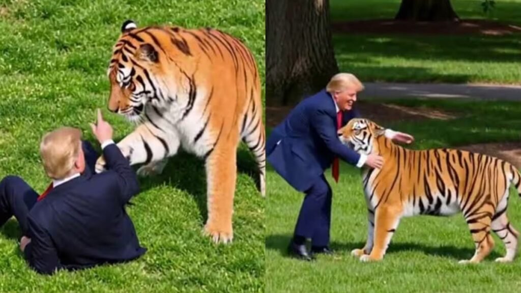 Trump faces global backlash over bizarre AI video wrestling killer tiger - The Next Olympian Pakistan